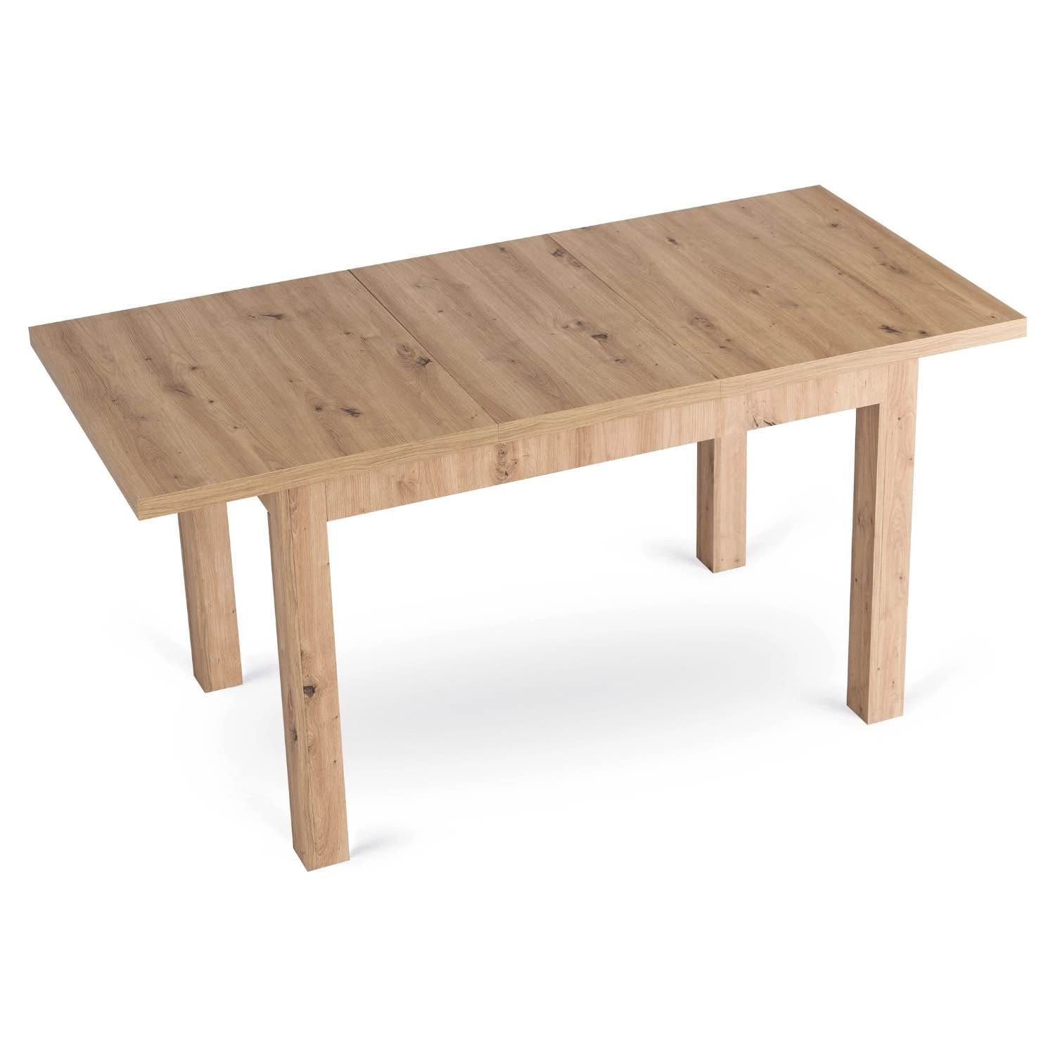 Stół do jadalni salonu SKUBI Rozkładany 120-160 cm Dąb Artisan dla 8 osób