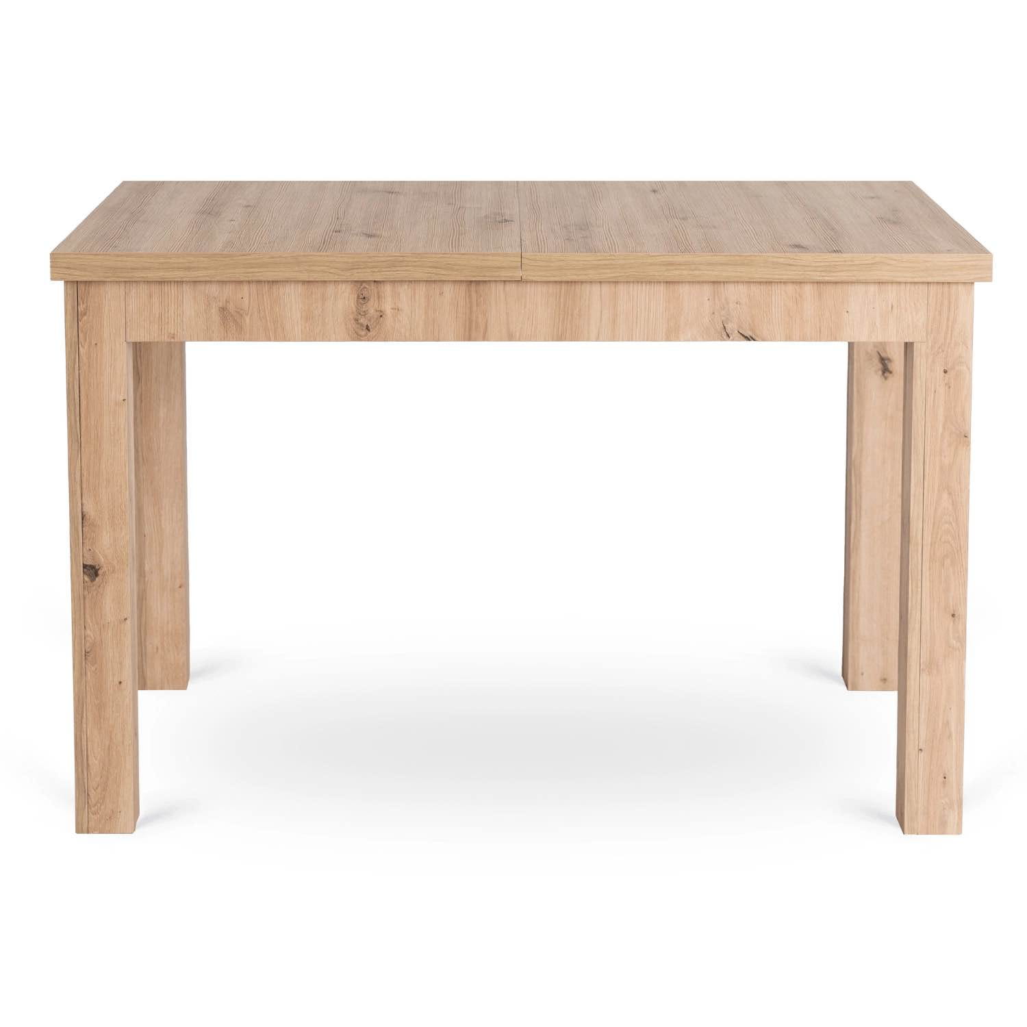 Stół do jadalni salonu SKUBI Rozkładany 120-160 cm Dąb Artisan dla 8 osób