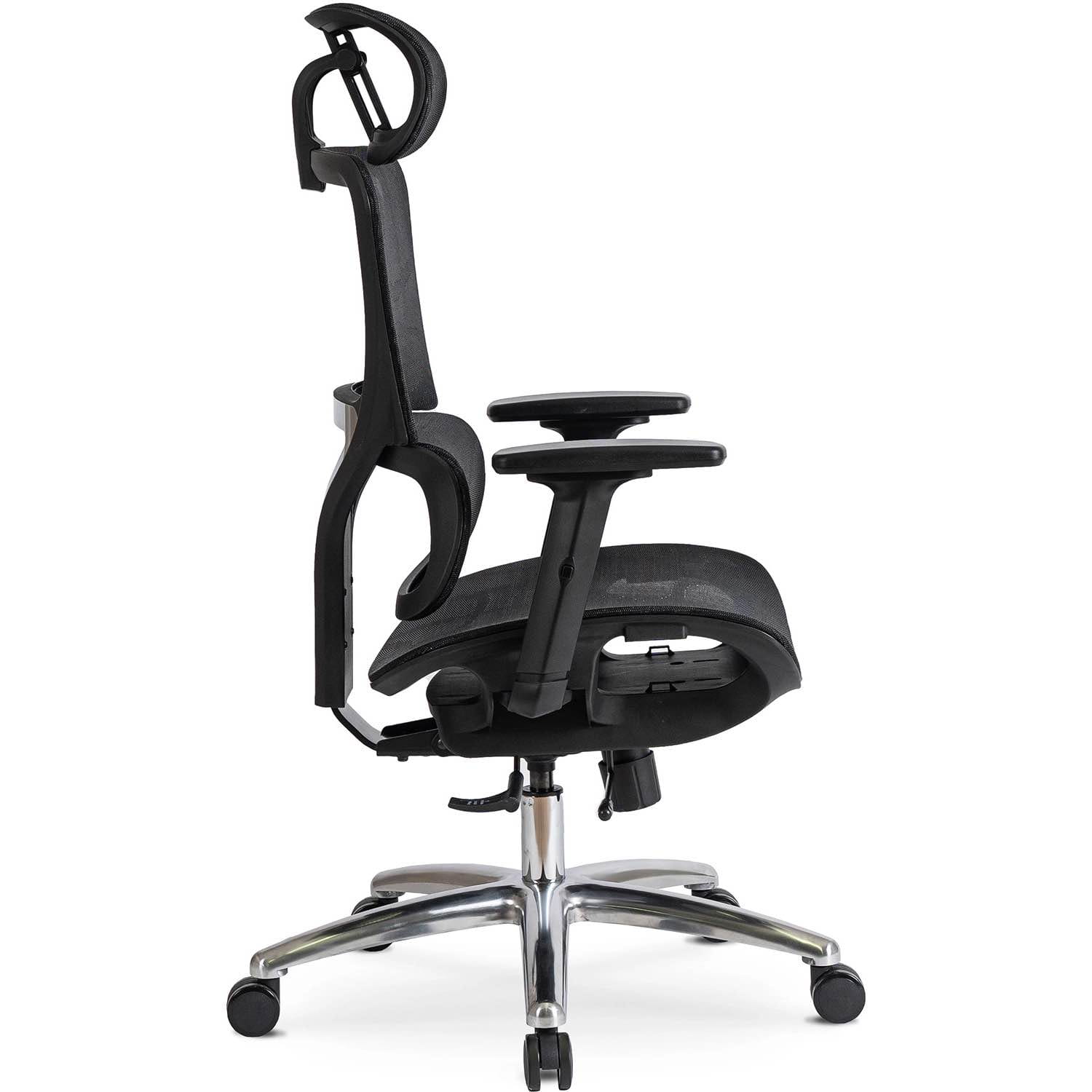 Fotel obrotowy ROYAL ergonomiczny czarny – fotel biurowy z regulacją