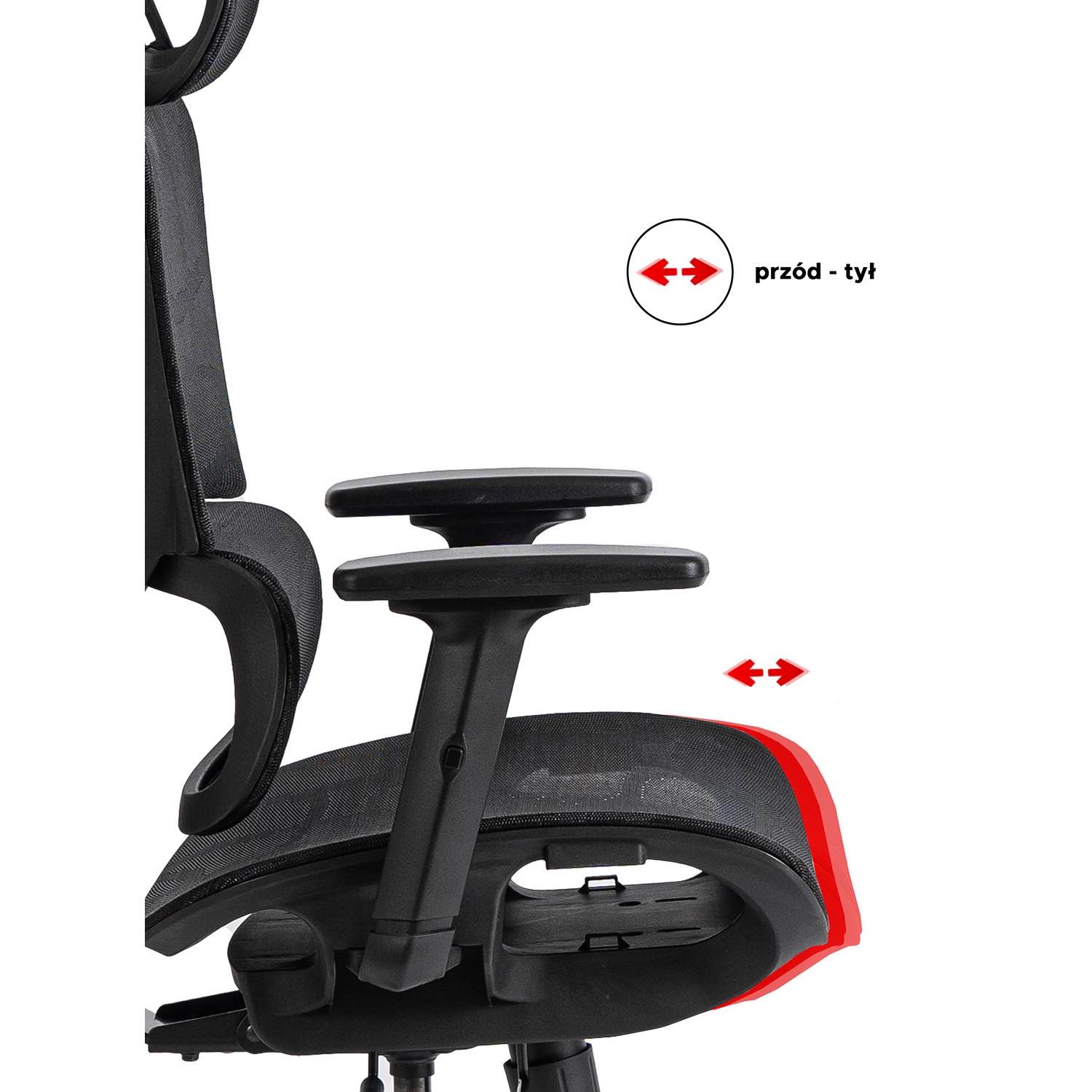 Fotel obrotowy ROYAL ergonomiczny czarny – fotel biurowy z regulacją
