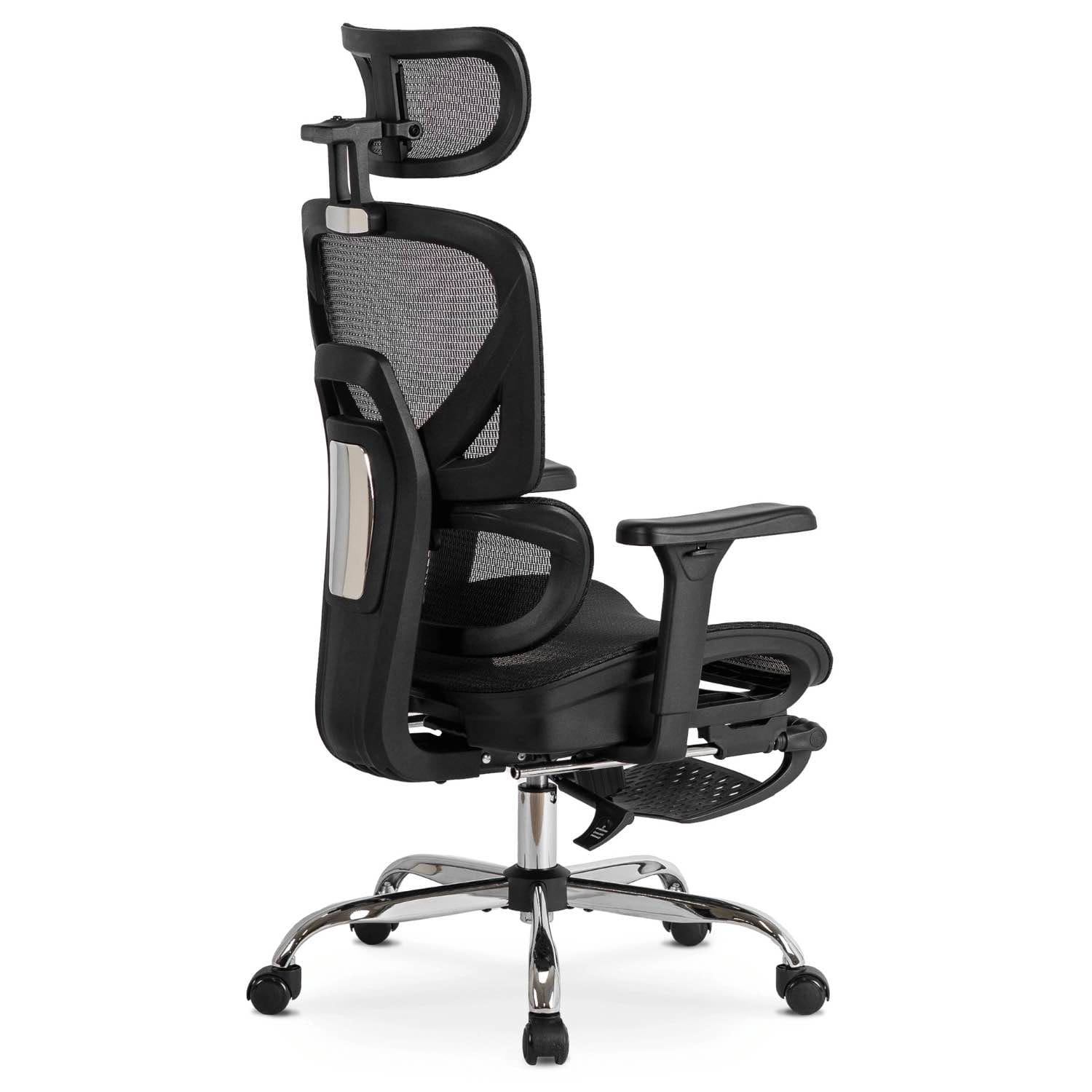 Fotel obrotowy KAIR ergonomiczny czarny – nowoczesny fotel biurowy z regulacją