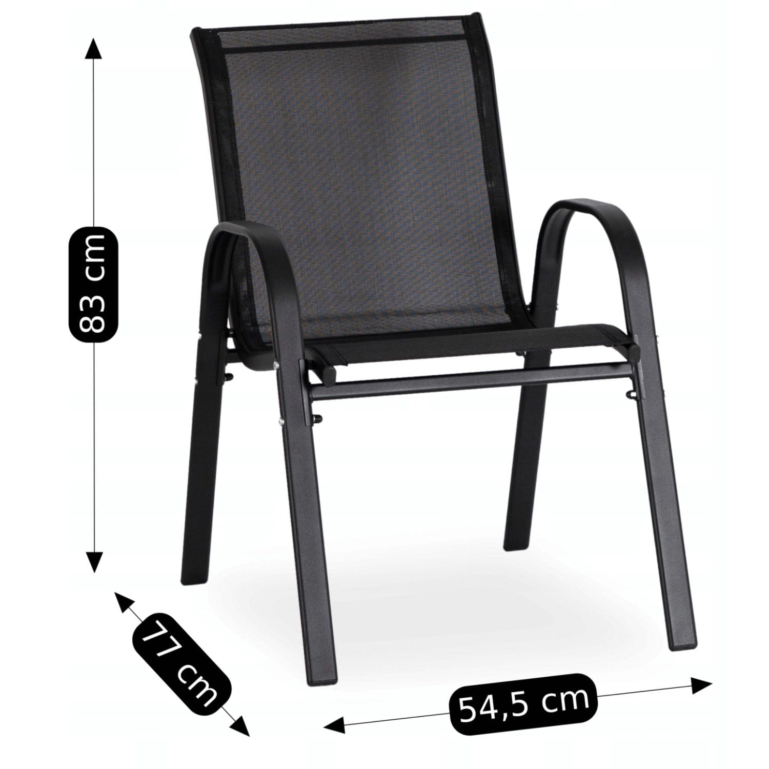 Zestaw Mebli Ogrodowych MINNESOTA Czarny Sofa Fotele Stolik