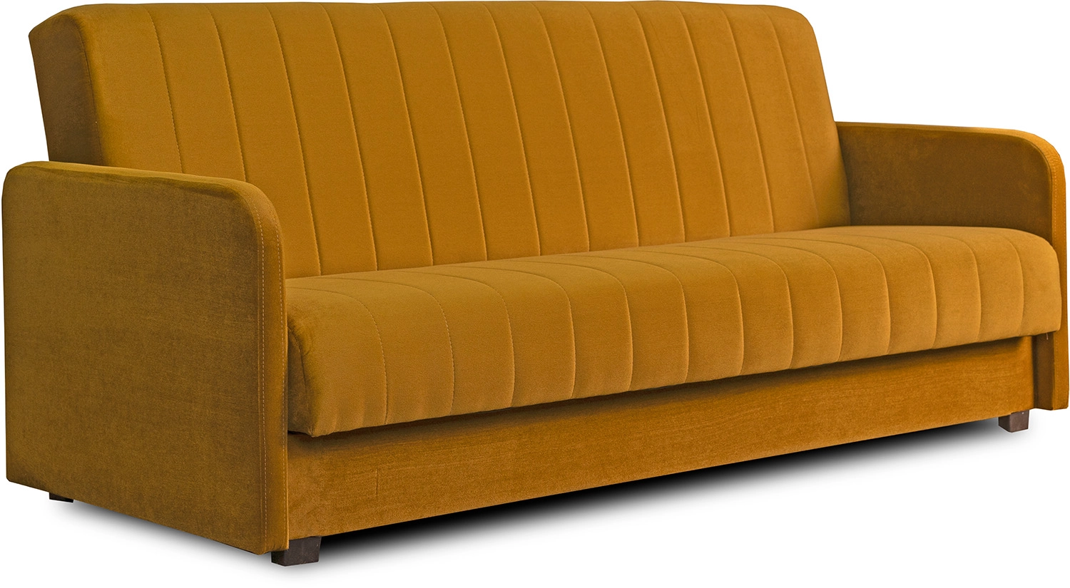 Sofa Rozkładana PORTO Musztardowa Welurowa