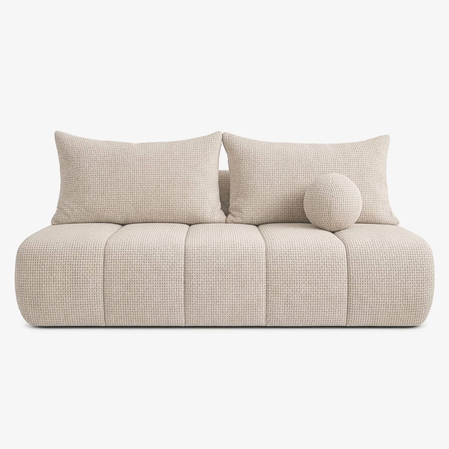 Sofa Rozkładana SARIA Kremowa Szenilowa