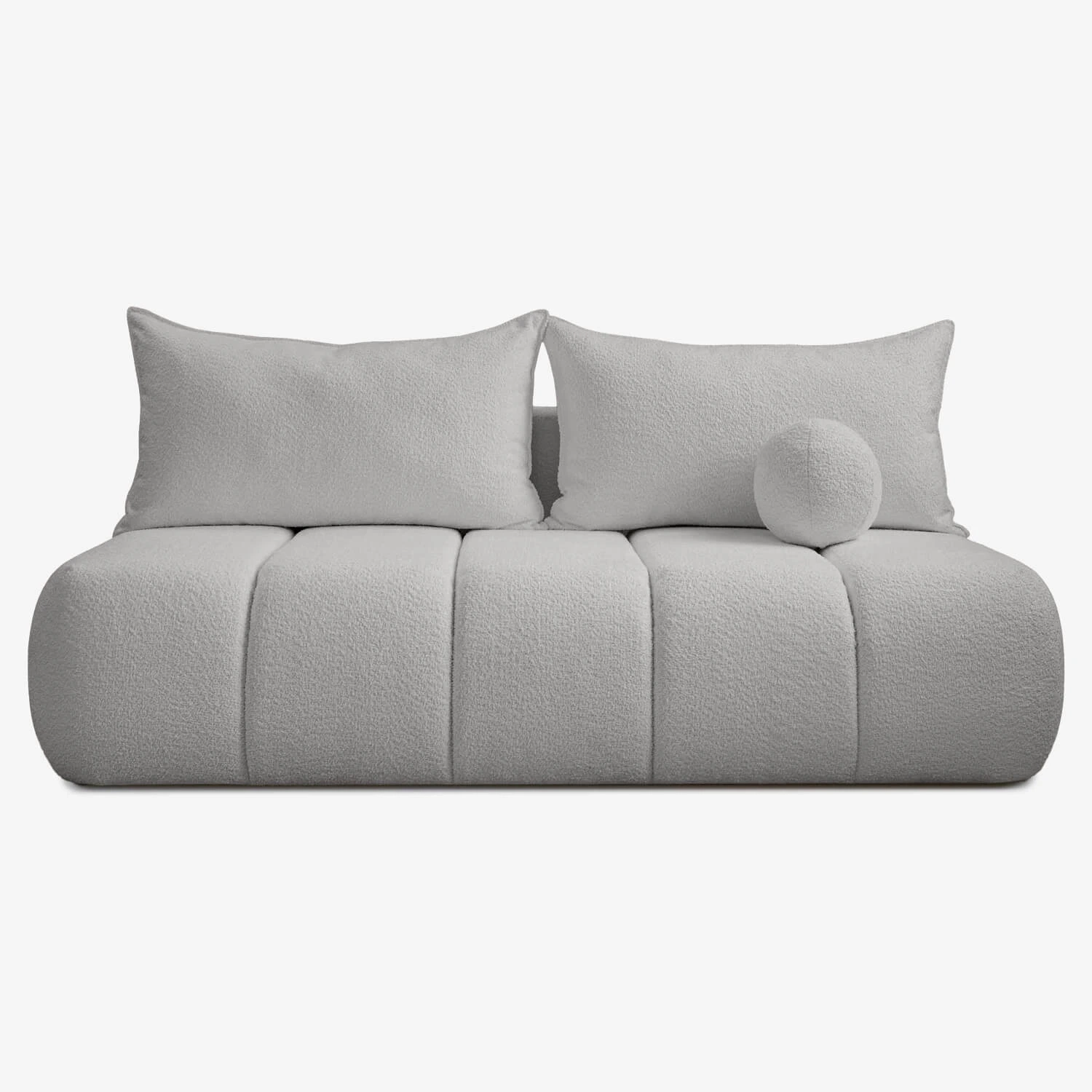 Sofa Rozkładana SARIA Szara Boucle