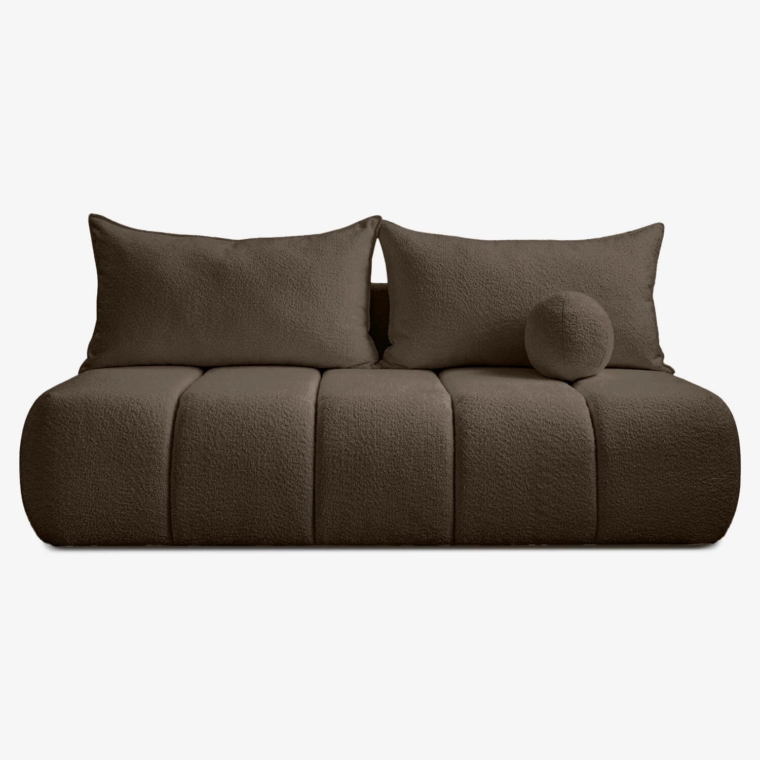 Sofa Rozkładana SARIA Mocca Boucle