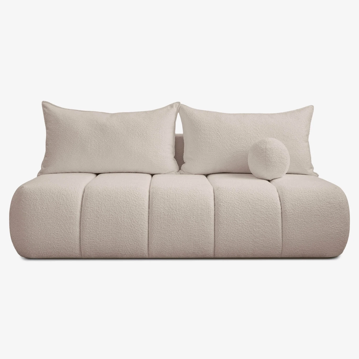 Sofa Rozkładana SARIA Beżowa Boucle
