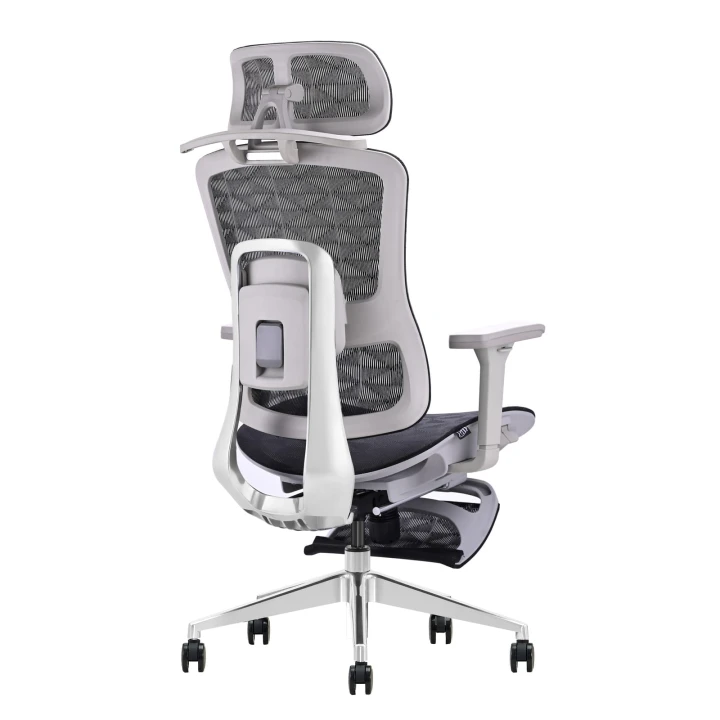 Fotel ergonomiczny biurowy obrotowy z regulacją Homer Czarno-Szary