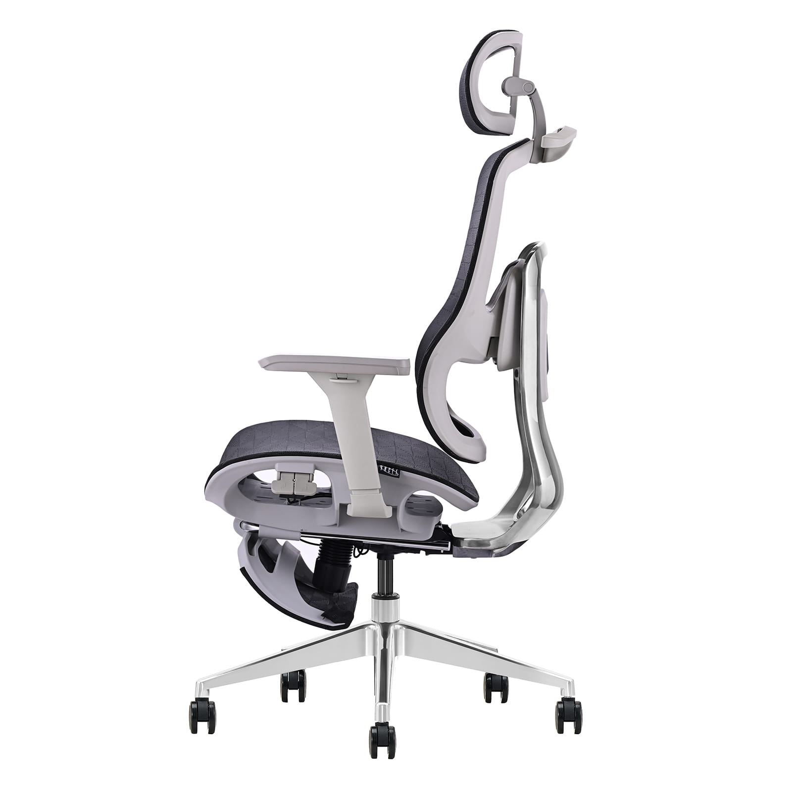 Fotel ergonomiczny biurowy obrotowy z regulacją Homer Czarno-Szary