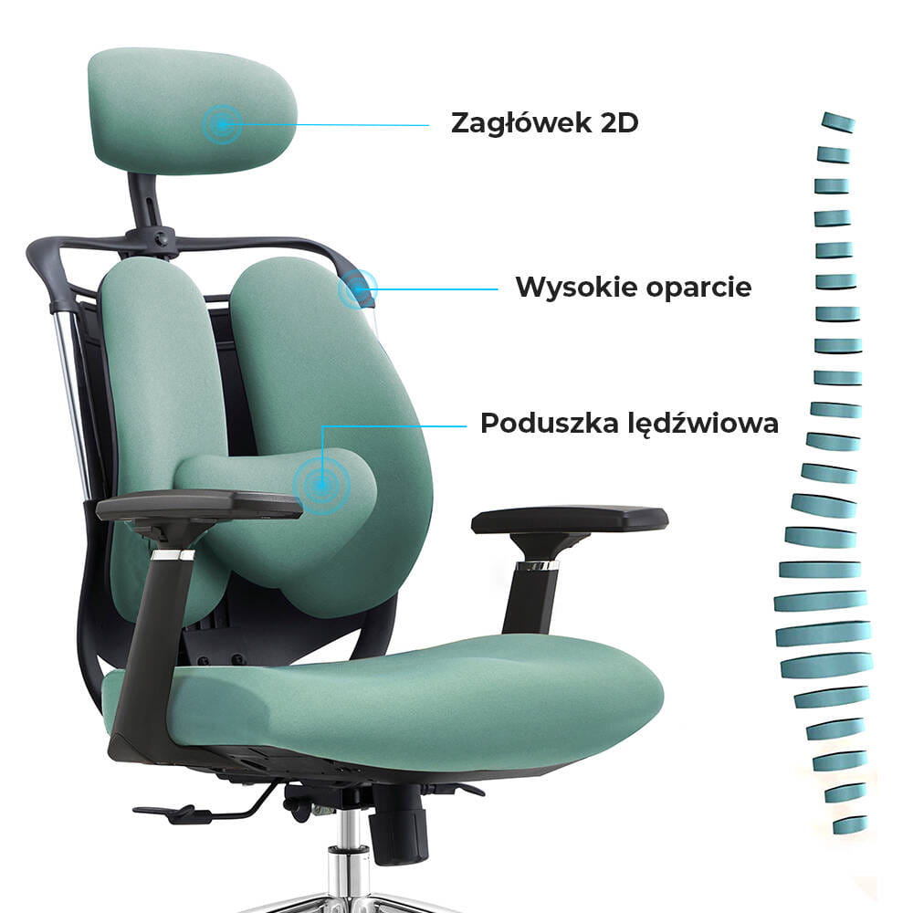 Ergonomiczny fotel biurowy krzesło fotel do biura gabinetu z regulacją