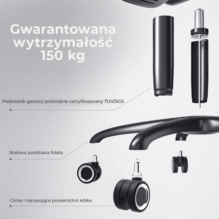 Fotel obrotowy dla graczy do biura ergonomiczny gamingowy regulowany