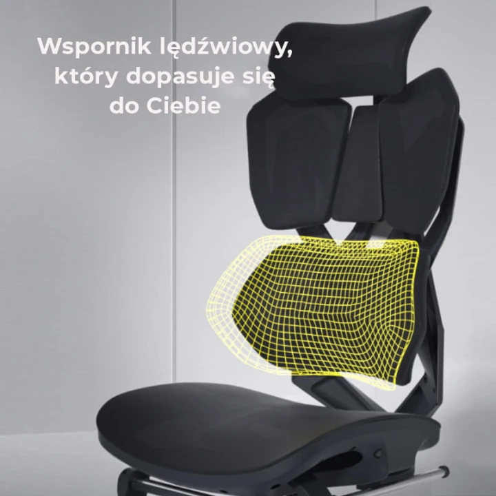 Fotel obrotowy dla graczy do biura ergonomiczny regulowany gamingowy