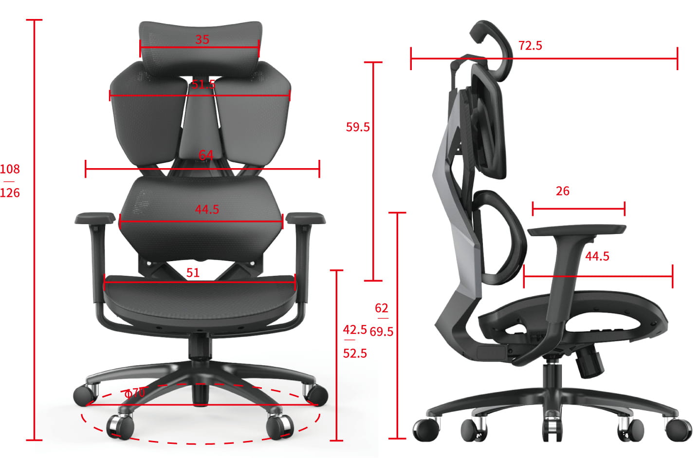 Fotel obrotowy dla graczy do biura ergonomiczny regulowany gamingowy