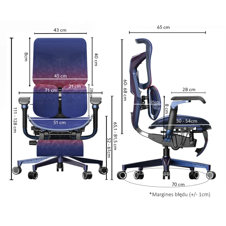 Fotel ergonomiczny gamingowy z regulacją krzesło dla graczy