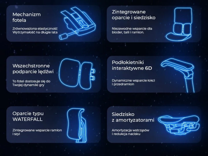 Fotel ergonomiczny gamingowy z regulacją krzesło dla graczy