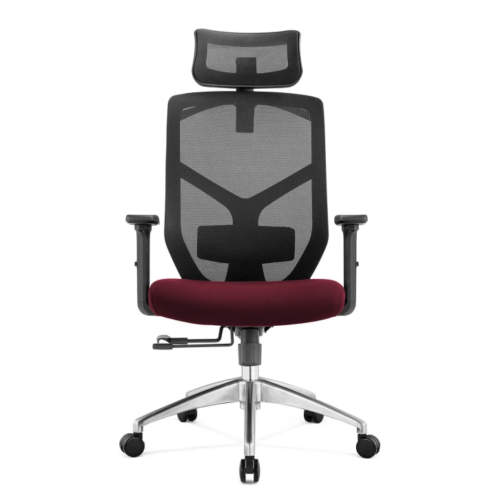 Fotel biurowy ergonomiczny do biura i domu regulacją Bordowy