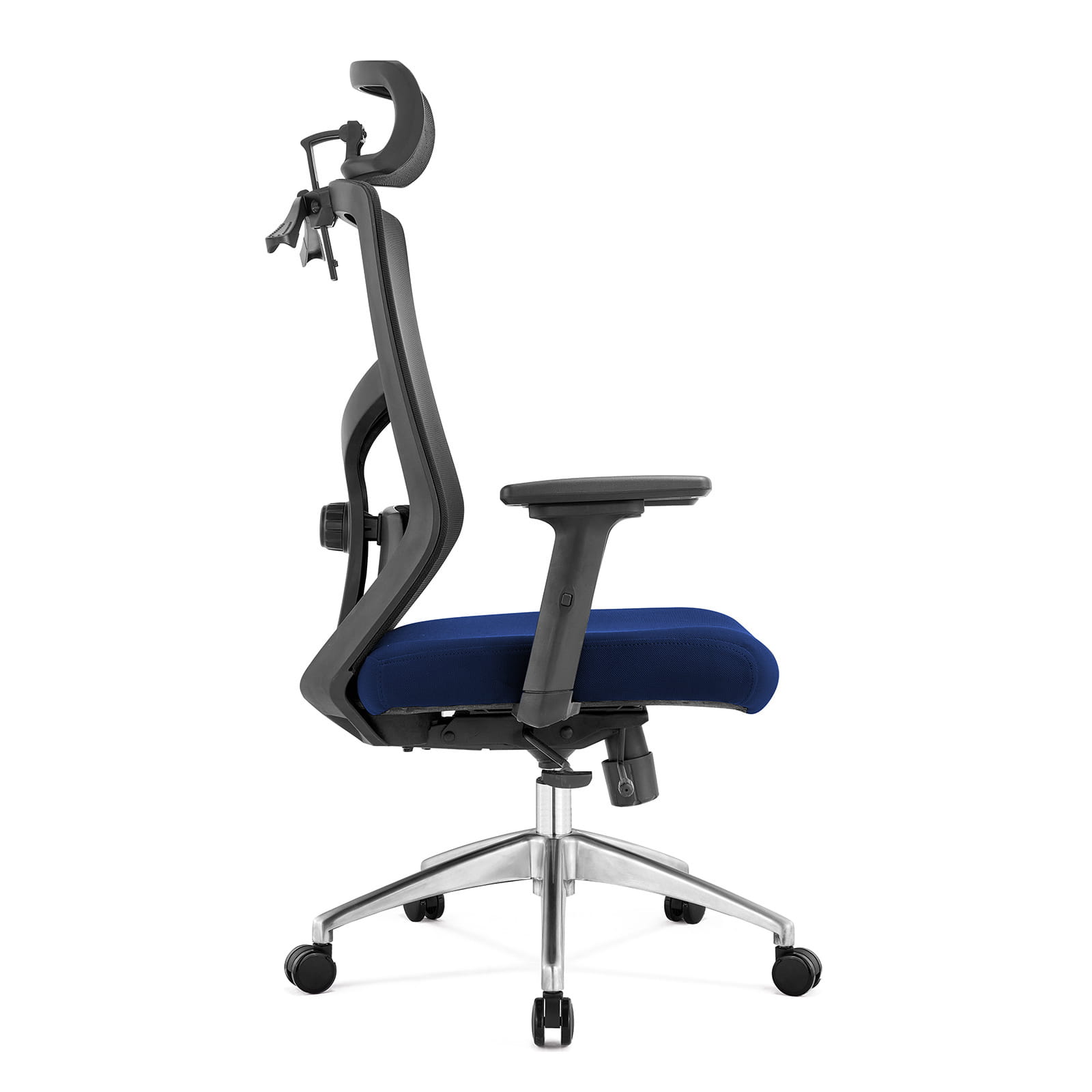 fotel-biurowy-ergonomiczny-granatowy-bok-profil