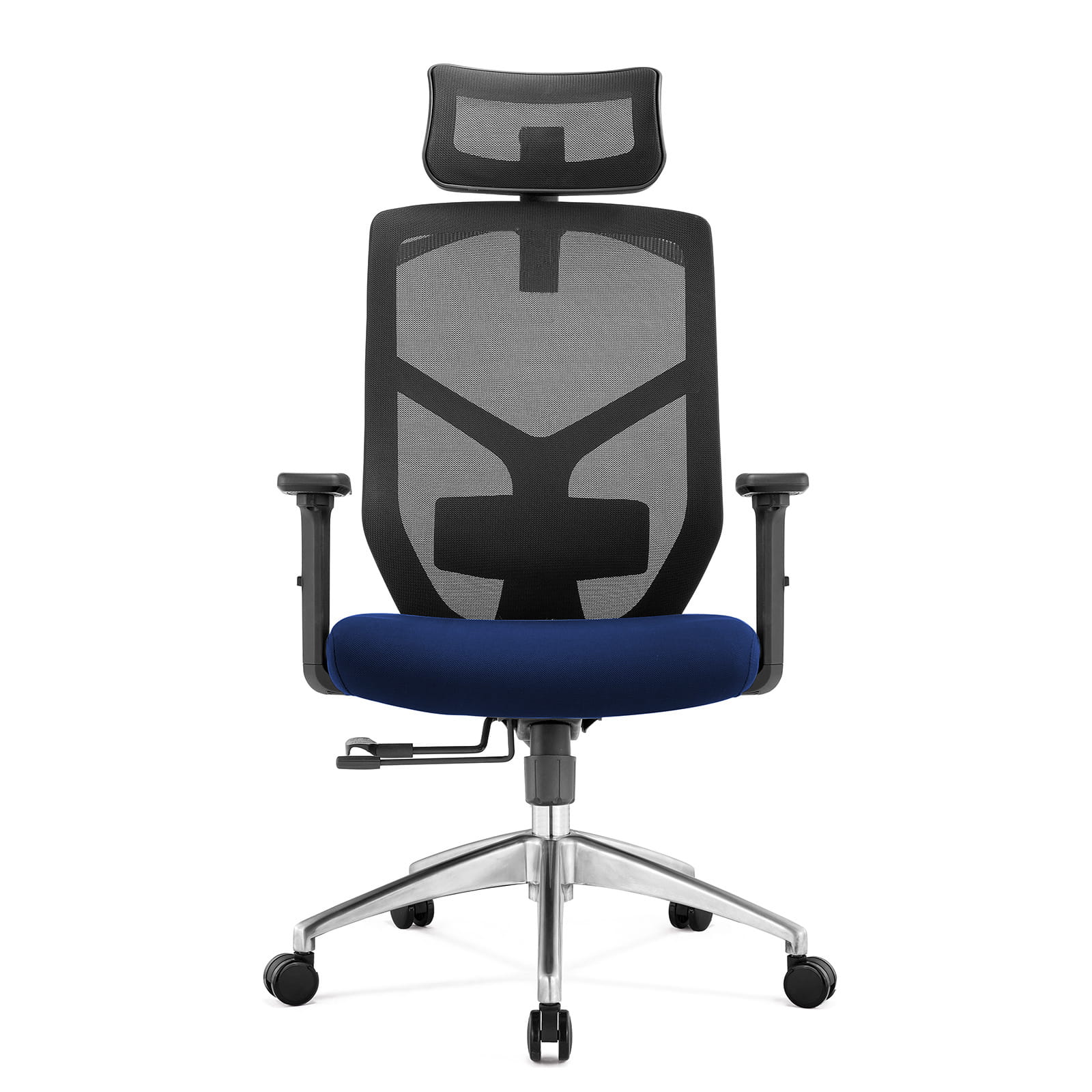fotel-biurowy-ergonomiczny-granatowy-przod
