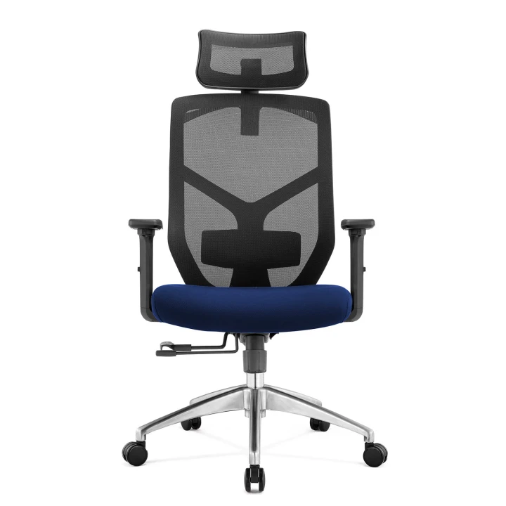 Fotel biurowy ergonomiczny do biura i domu regulacją granatowy
