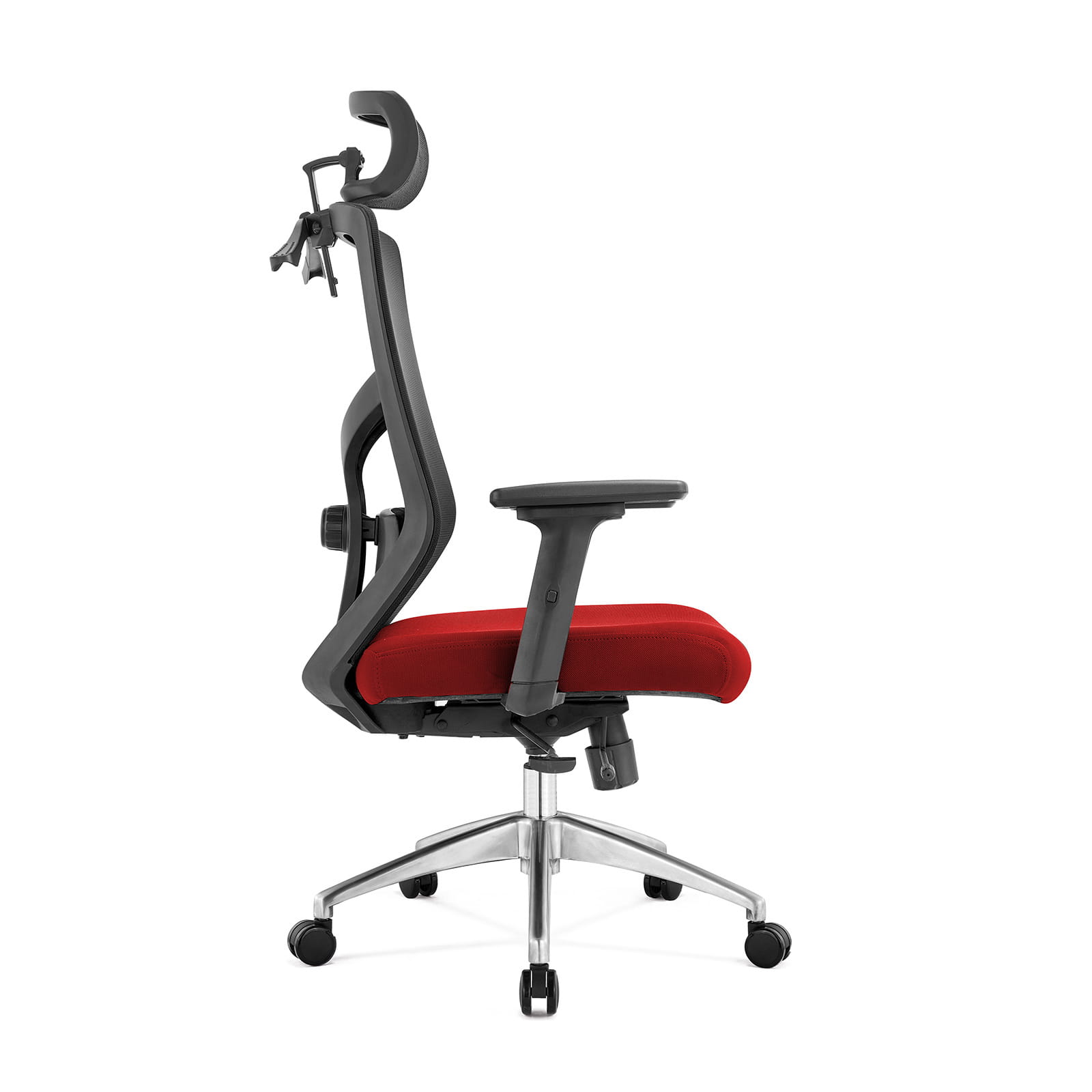fotel-biurowy-ergonomiczny-czerwony-bok