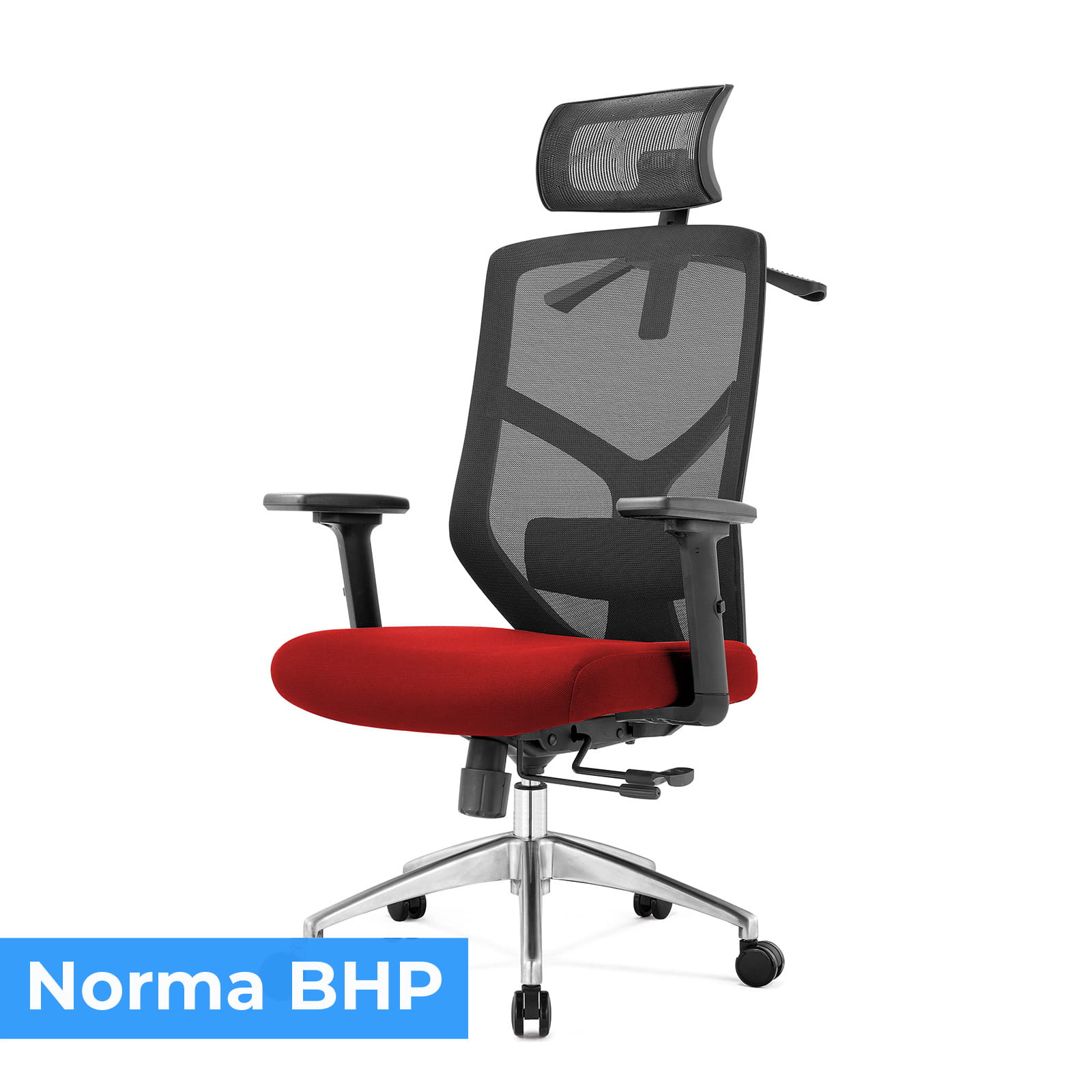 Fotel biurowy ergonomiczny do biura i domu regulacją czerwony