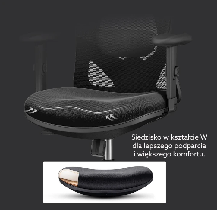 Fotel ergonomiczny biurowy obrotowy eurOpa+ z podnóżkiem i regulacją