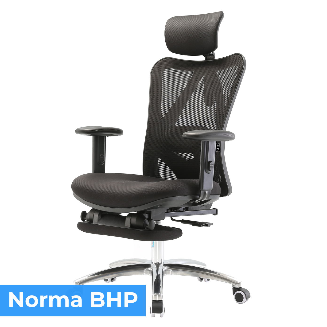 Fotel ergonomiczny biurowy obrotowy eurOpa+ z podnóżkiem i regulacją