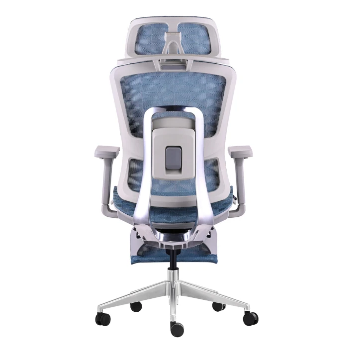 Fotel ergonomiczny biurowy z podnóżkiem obrotowy do biura i domu Homer