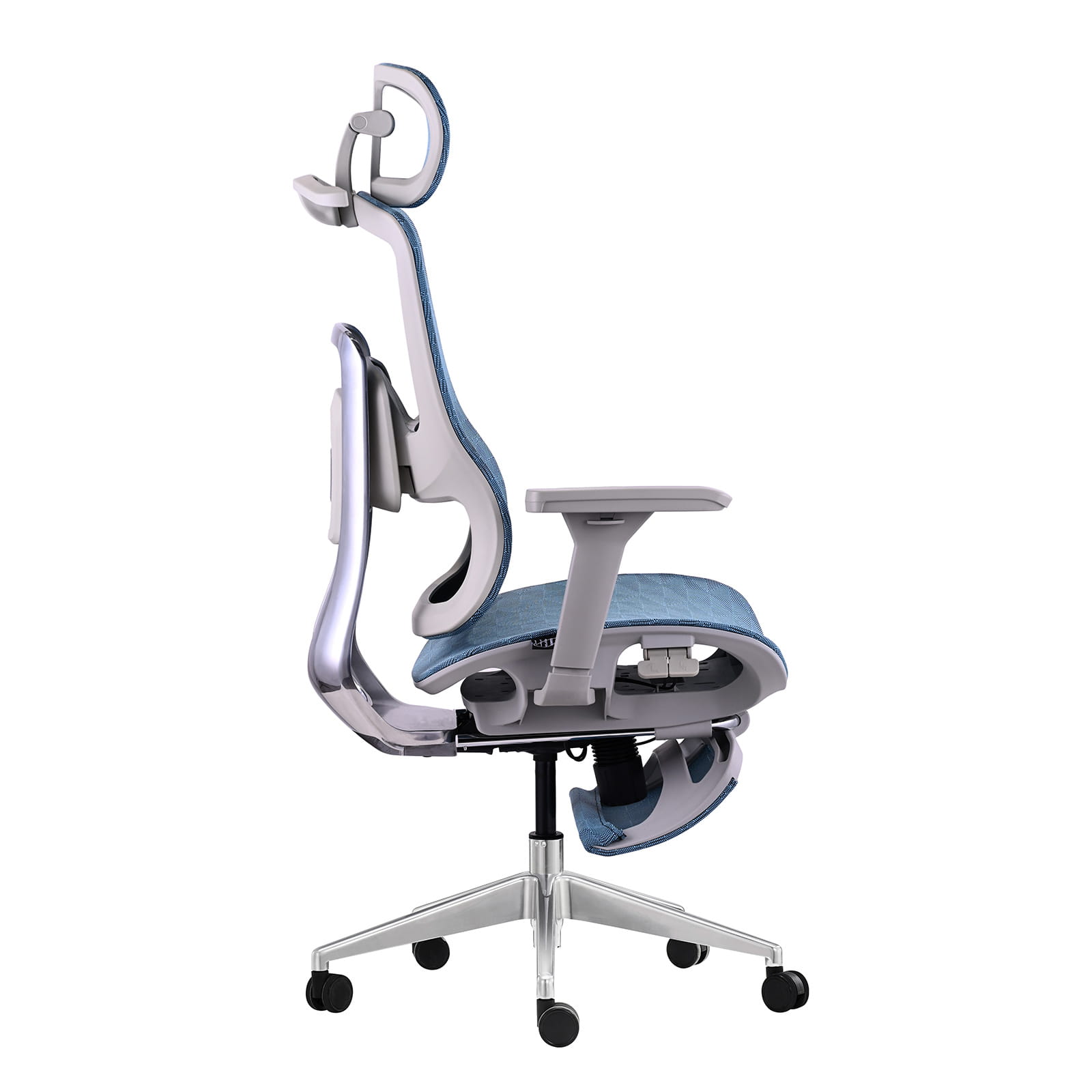 Fotel ergonomiczny biurowy z podnóżkiem obrotowy do biura i domu Homer