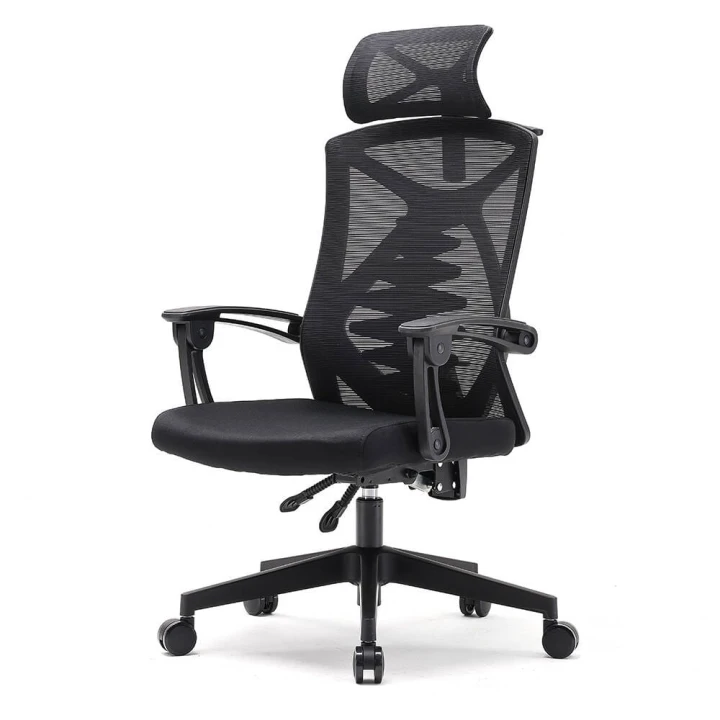 Fotel ergonomiczny  biurowy obrotowy Spino czarny z regulacją
