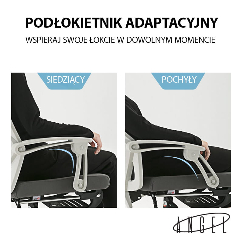 Fotel ergonomiczny  biurowy obrotowy Spino czarny z regulacją