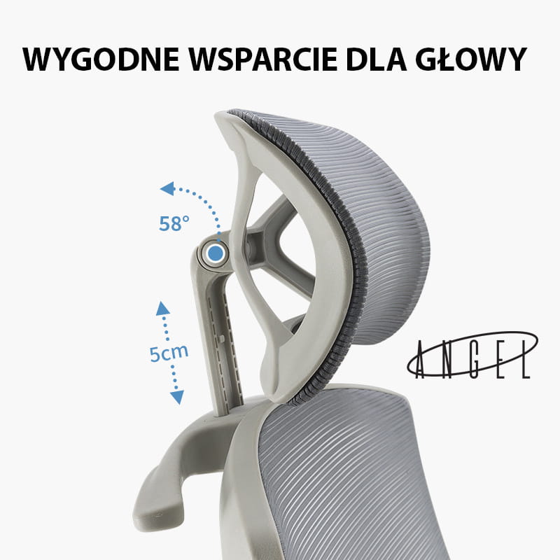 Fotel ergonomiczny  biurowy obrotowy Spino czarny z regulacją