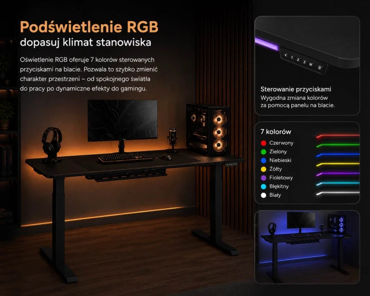 Biurko regulowane elektryczne z oswietleniem homestyleconcept.pl.webp