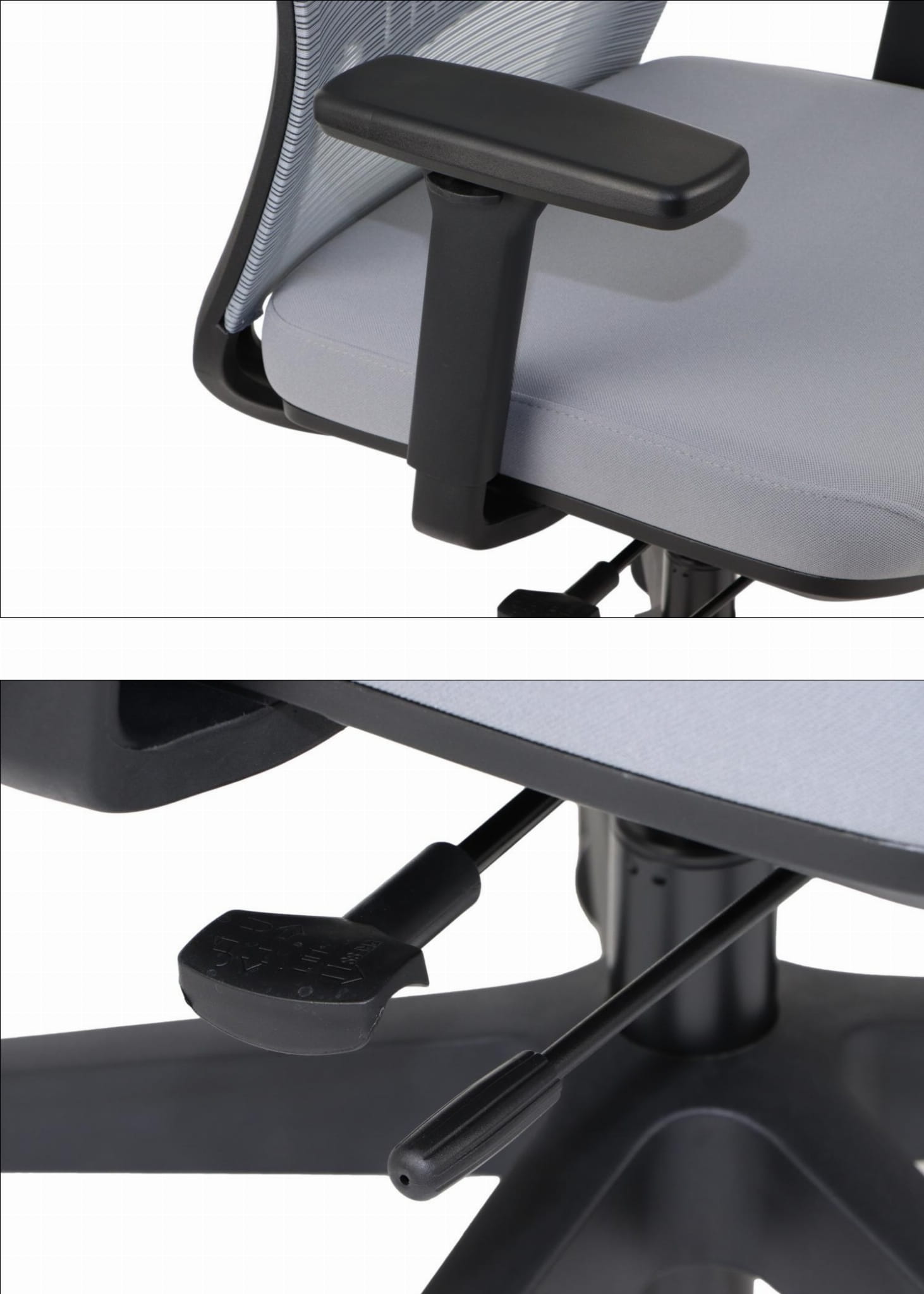 Fotel biurowy ergonomiczny do biura domu CUTLER 2  szary