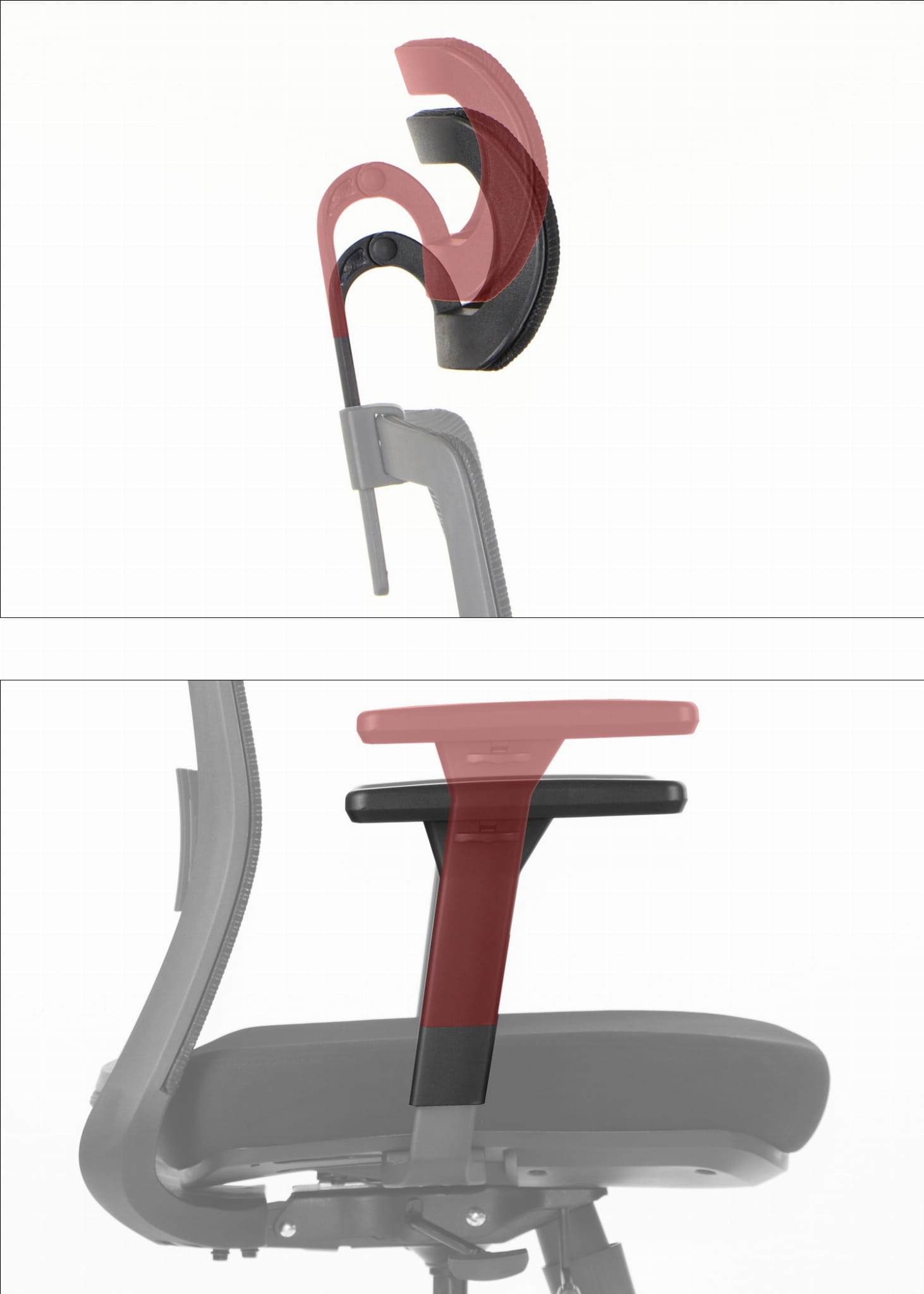 Fotel biurowy ergonomiczny do biura domu CUTLER 2  szary