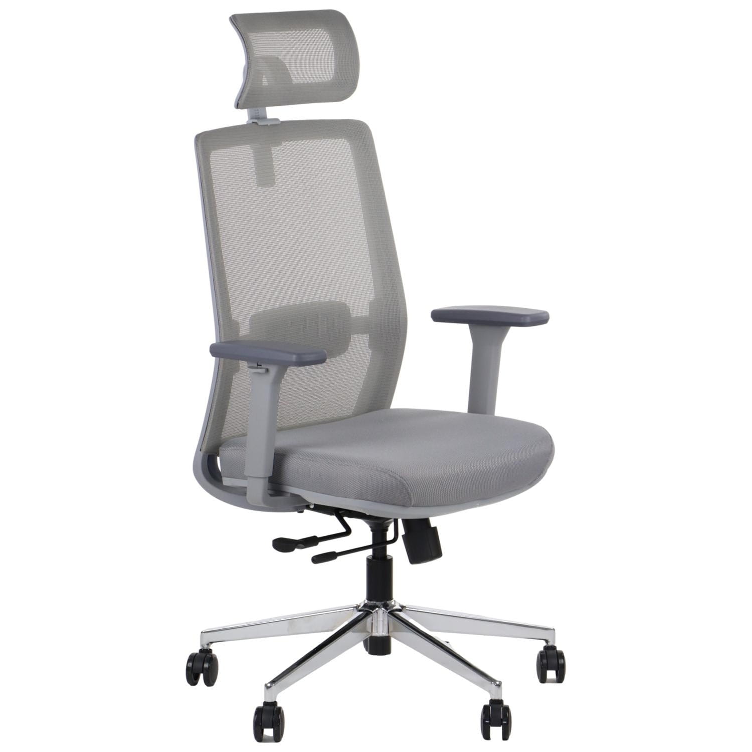 Fotel biurowy ergonomiczny krzesło do pracy biura CUTLER GF szary