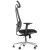 Ergonomiczny fotel biurowy obrotowy do biura i home office AKCENT czarny podstawa chromowana