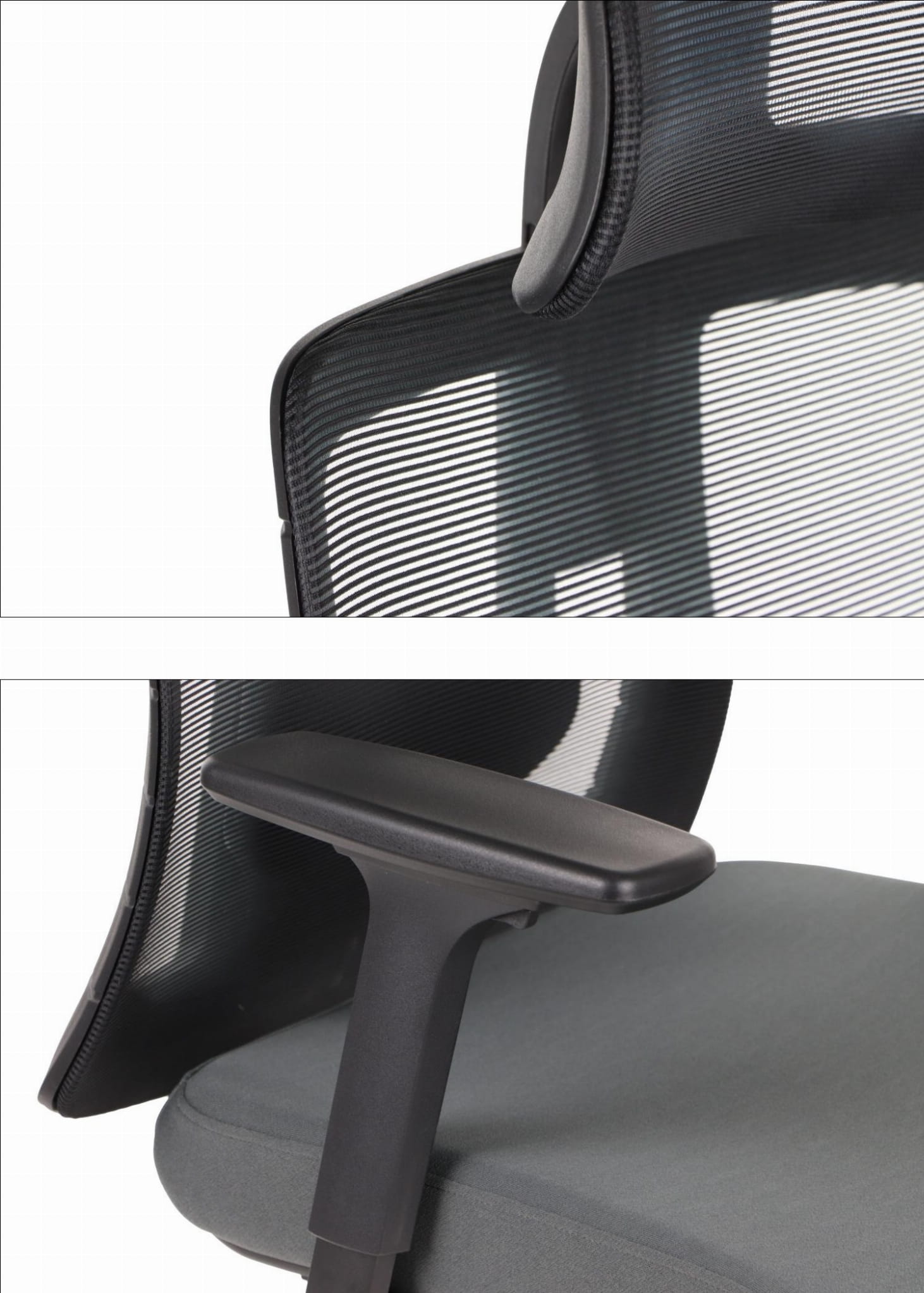 Ergonomiczny fotel biurowy obrotowy do biura i home office AKCENT szary-czarny podstawa chromowana