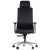 Ergonomiczny fotel biurowy obrotowy do biura i home office AKCENT/F czarny podstawa chromowana