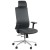 Ergonomiczny fotel biurowy obrotowy do biura i home office AKCENT/F grafit podstawa chromowana