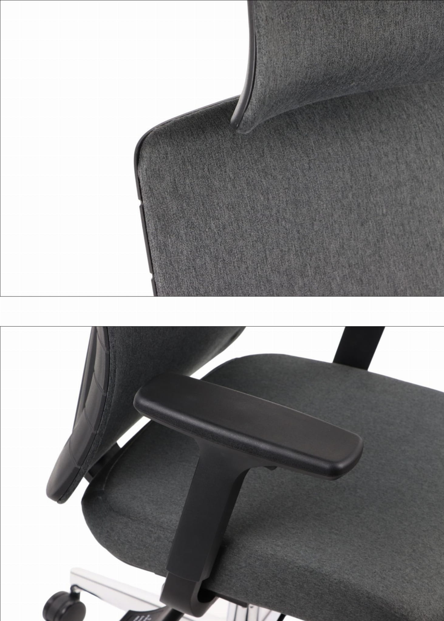 Ergonomiczny fotel biurowy obrotowy do biura i home office AKCENT/F grafit podstawa chromowana
