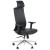Ergonomiczny fotel biurowy obrotowy do biura i home office AKCENT PU czarny podstawa chromowana