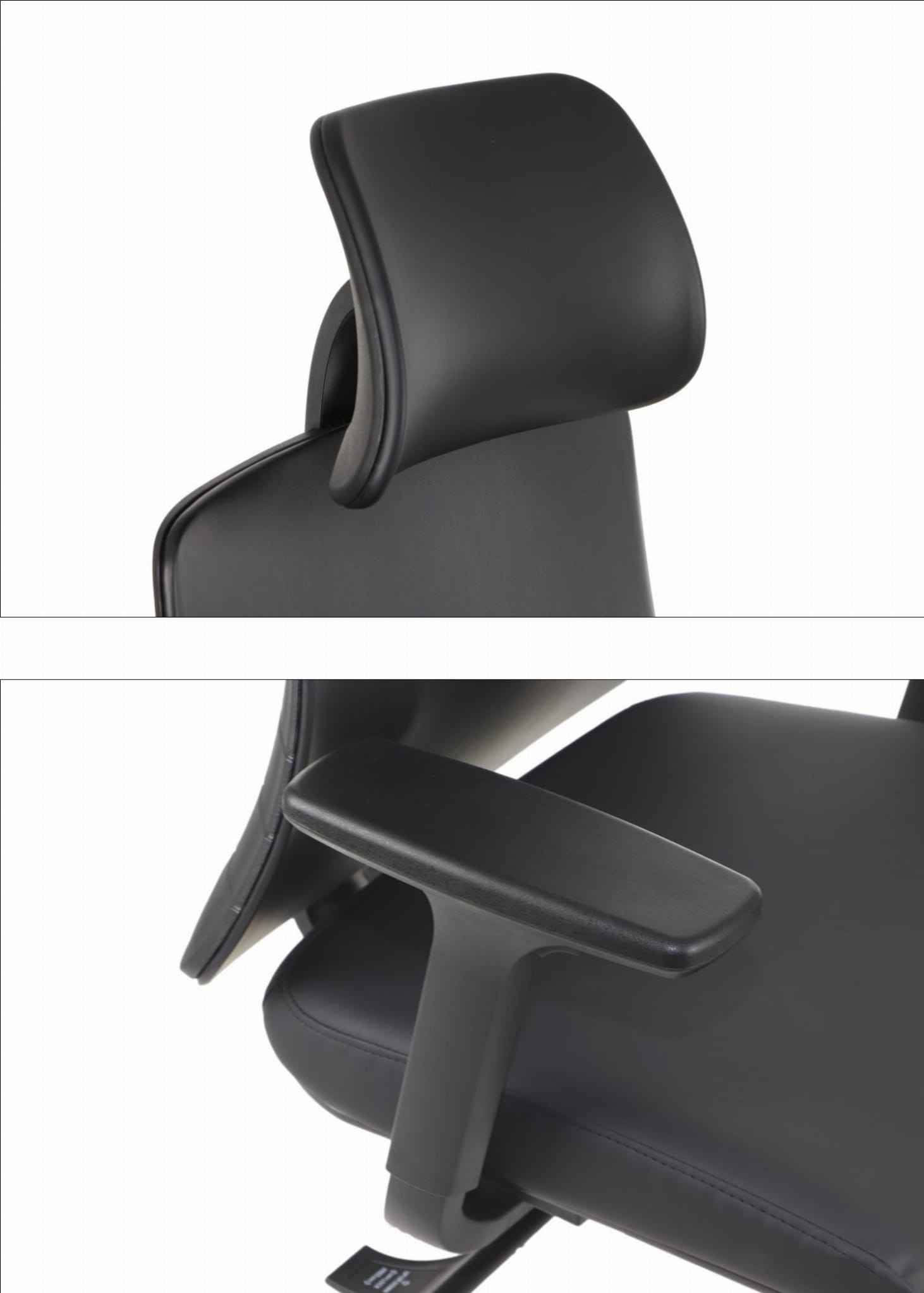 Ergonomiczny fotel biurowy obrotowy do biura i home office AKCENT PU czarny podstawa chromowana