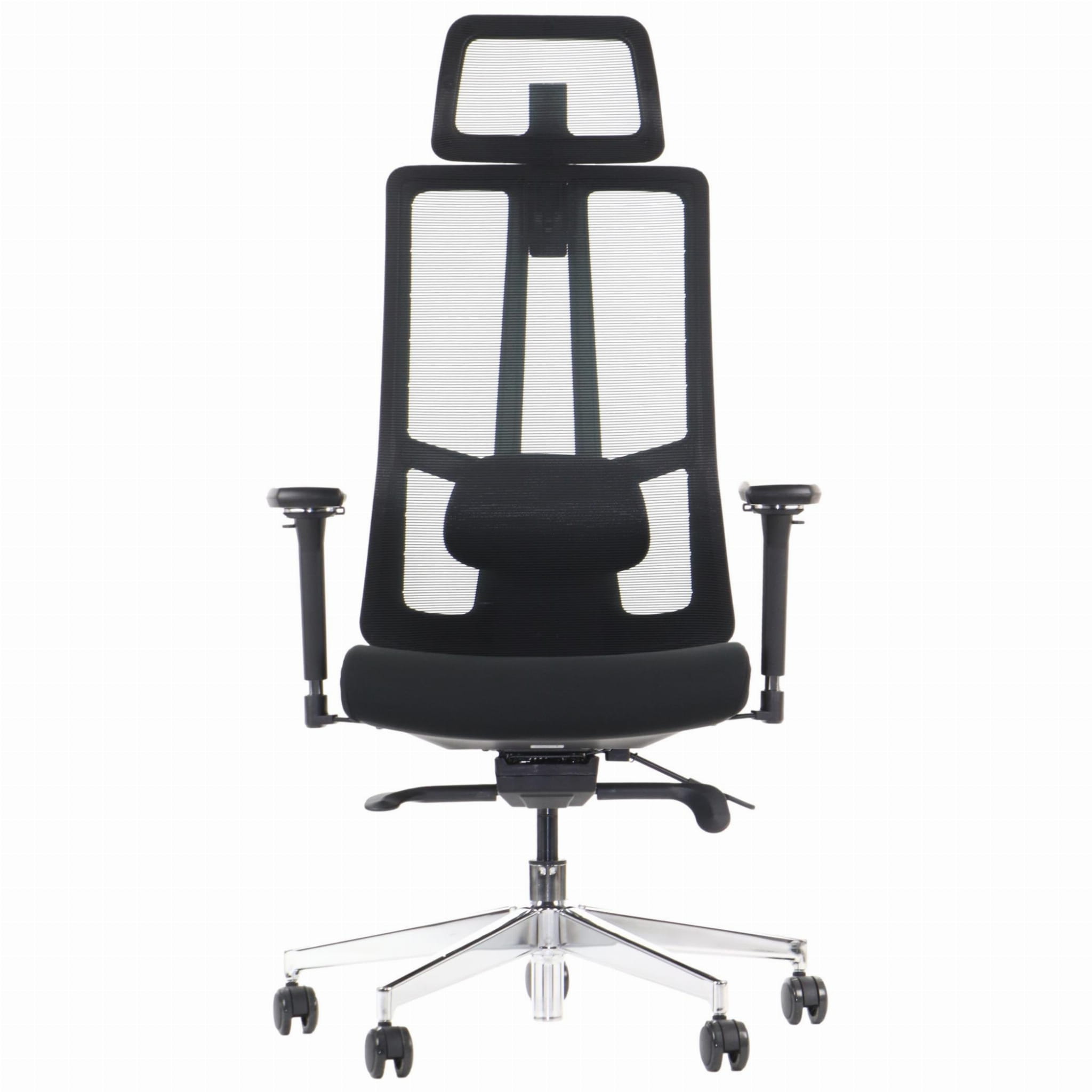 Ergonomiczny fotel biurowy obrotowy do biura i home office AKCENT PLUS czarny mechanizm samoważący podłokietniki 4D