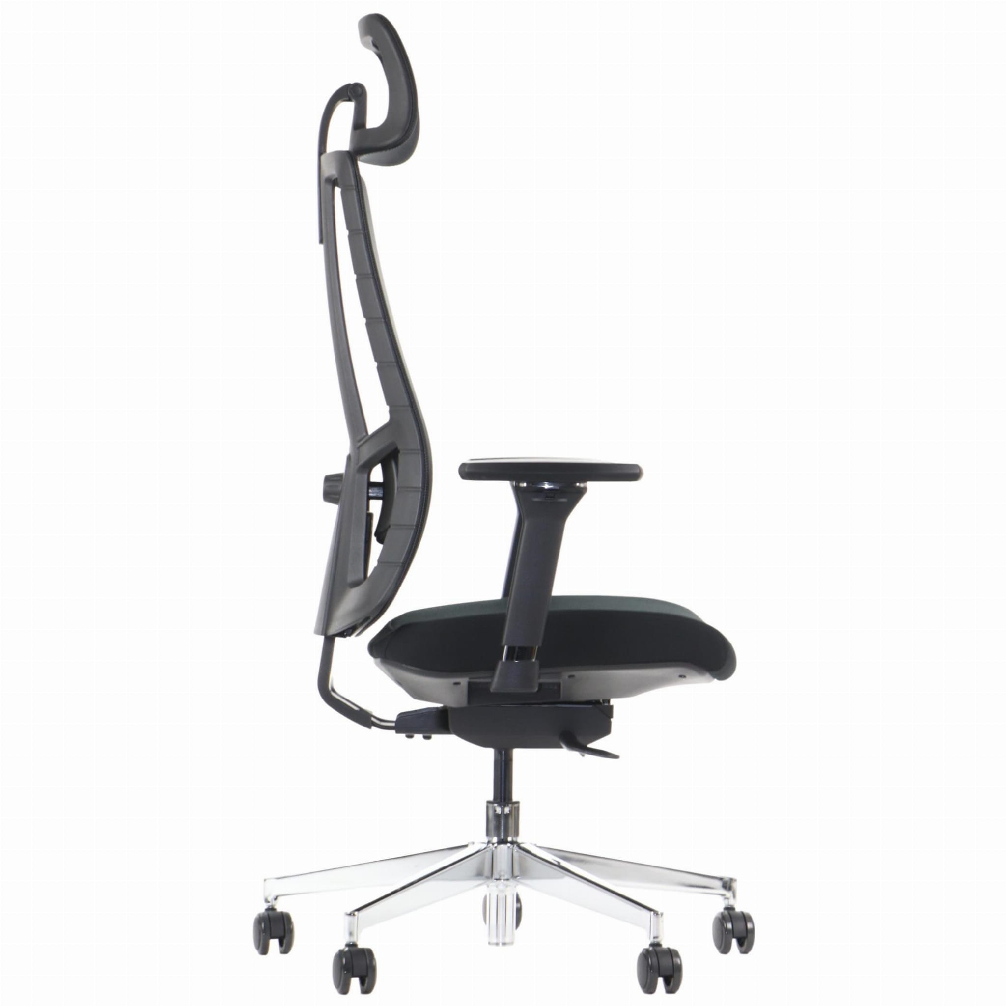 Ergonomiczny fotel biurowy obrotowy do biura i home office AKCENT PLUS czarny mechanizm samoważący podłokietniki 4D