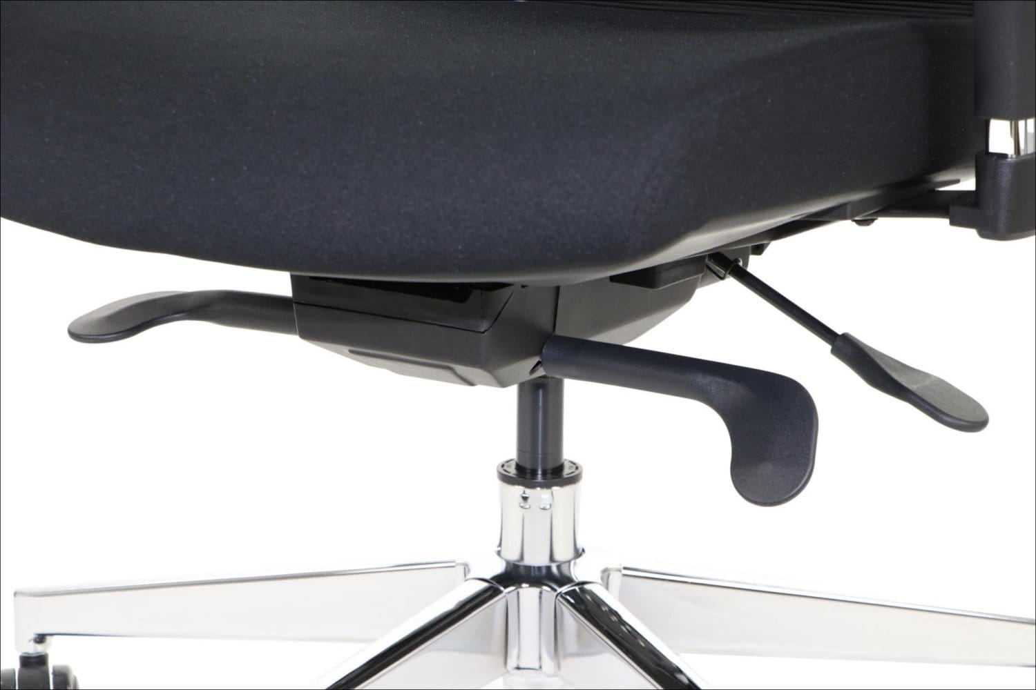 Ergonomiczny fotel biurowy obrotowy do biura i home office AKCENT PLUS czarny mechanizm samoważący podłokietniki 4D