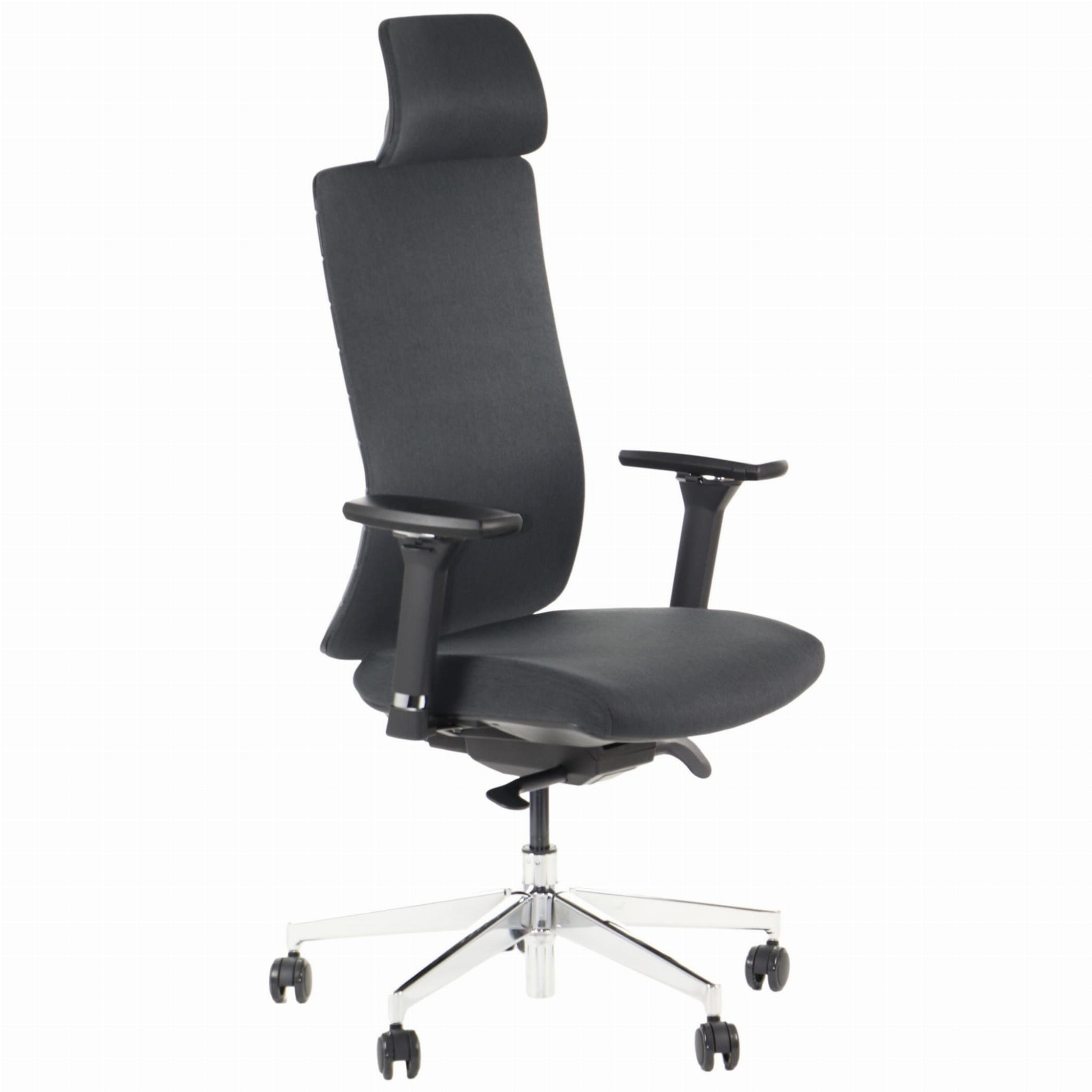 Ergonomiczny fotel biurowy obrotowy do biura i home office AKCENT/F PLUS czarny mechanizm samoważący podłokietniki 4D