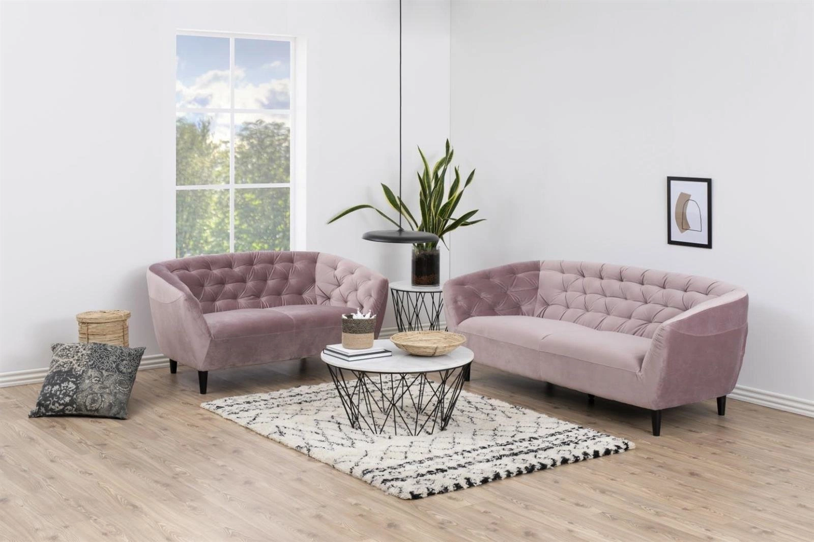 Sofa 3 osobowa Ria Velvet dusty rose Sofa