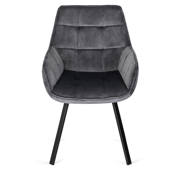 Szare krzesło tapicerowane LUNA do jadalni i salonu – homestyleconcept.pl