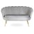 Sofa Dwuosobowa Muszelka wypoczynek do salonu ZENDAYA Glamour Szara